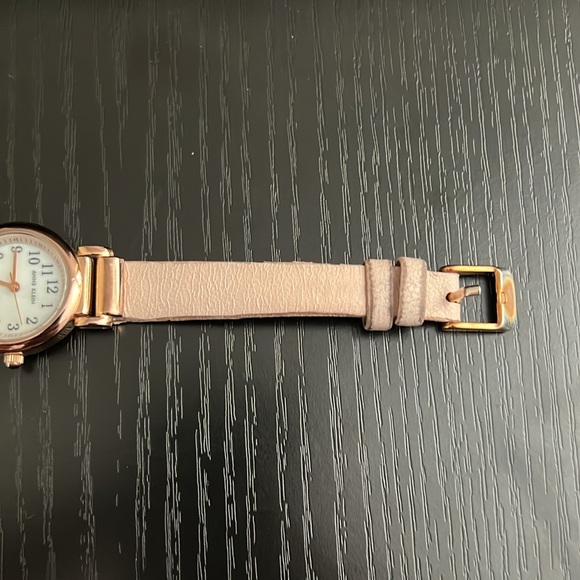 Anne Klein 10/9886 Rose Gold Bezel Pink Leather Band Women's Watch - Picture 5 of 6
